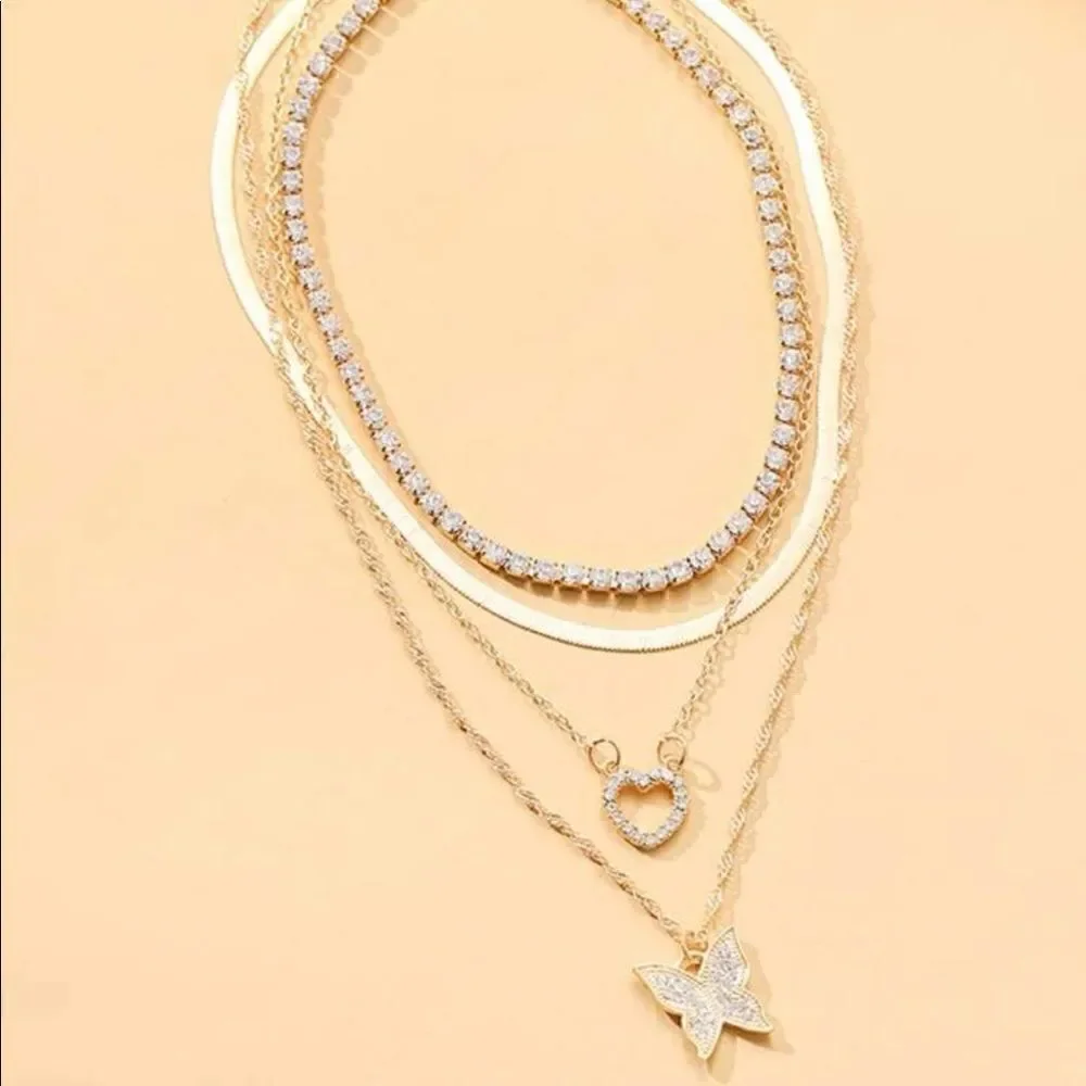 ✨ 5 piece gold tone necklaces ✨​​​​​ - Picture 3 of 4